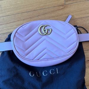 Never worn Gucci Marmont light pink belt bag!❤️ price negotiable